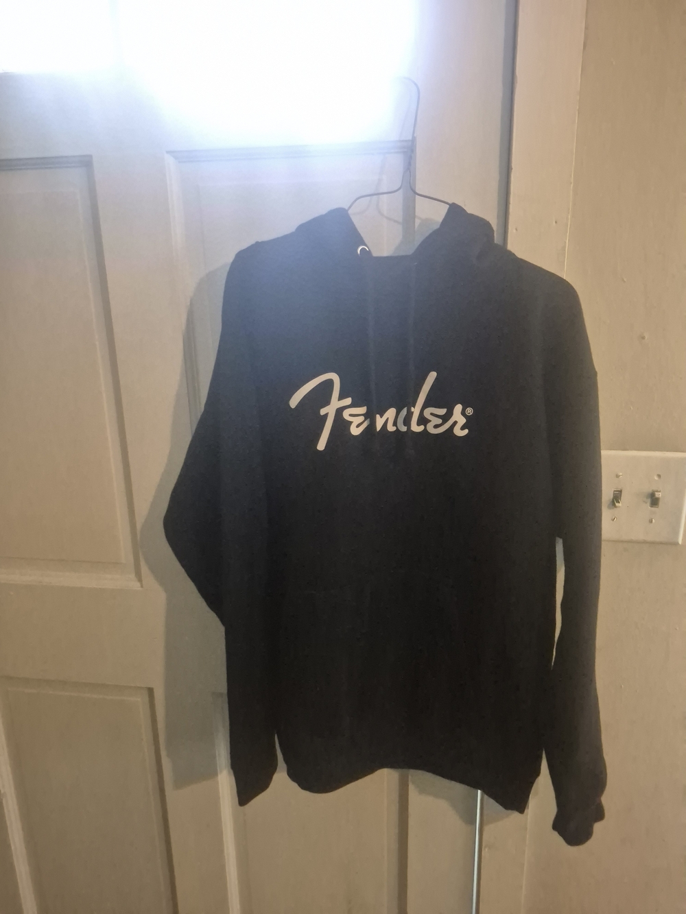 Fender Black Hoodie with White Logo